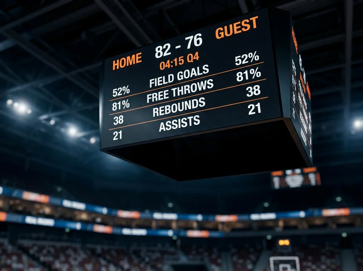 Digital display showing EuroLeague basketball betting odds and point spreads